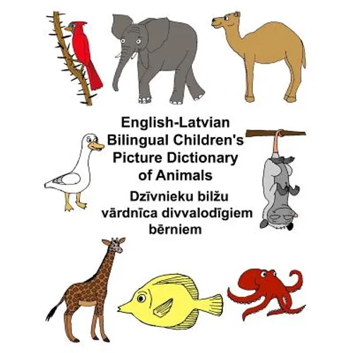 English-Latvian Bilingual Children's Picture Dictionary of Animals