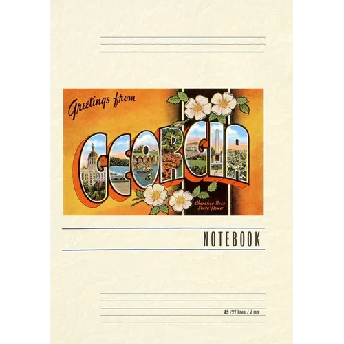 Vintage Lined Notebook Greetings from Georgia