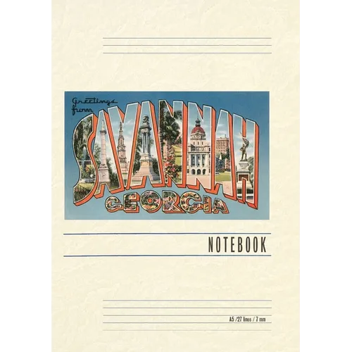 Vintage Lined Notebook Greetings from Savannah