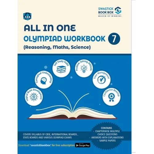 All in One Olympiad Workbook for Reasoning, Math, Science - Class 7 - Paperback