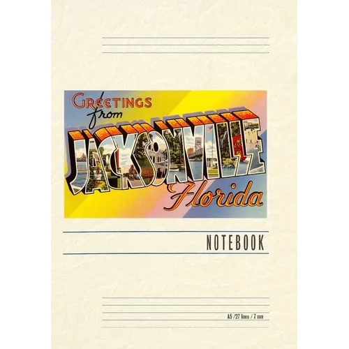 Vintage Lined Notebook Greetings from Jacksonville, Florida