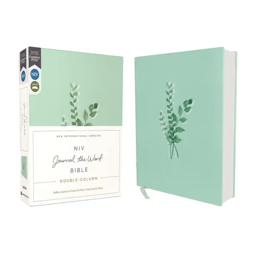 Niv, Journal the Word Bible, Double-Column, Cloth Over Board, Teal, Red Letter Edition, Comfort Print: Reflect, Take Notes, or Create Art Next to Your