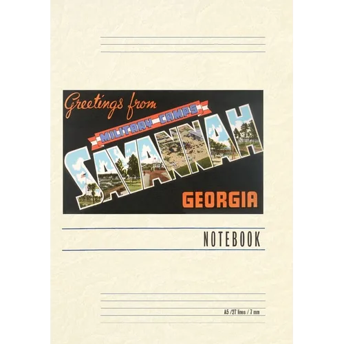 Vintage Lined Notebook Greetings from Savannah