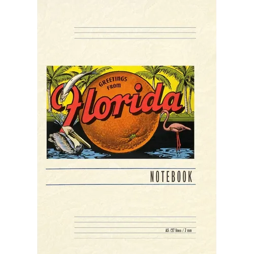 Vintage Lined Notebook Greetings from Florida