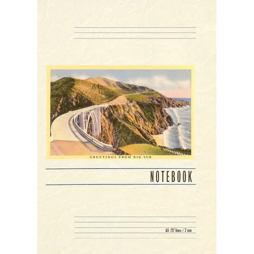 Vintage Lined Notebook Greetings from Big Sur