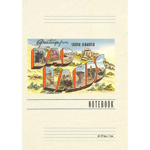 Vintage Lined Notebook Greetings from the Badlands