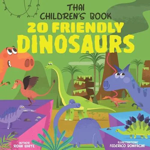 Thai Children's Book: 20 Friendly Dinosaurs