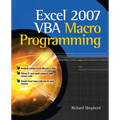 Excel 2007 VBA Macro Programming