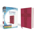 Niv, Bible for Kids, Large Print, Leathersoft, Pink, Red Letter, Comfort Print: Thinline Edition