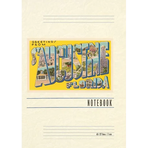 Vintage Lined Notebook Greetings from St. Augustine, Florida