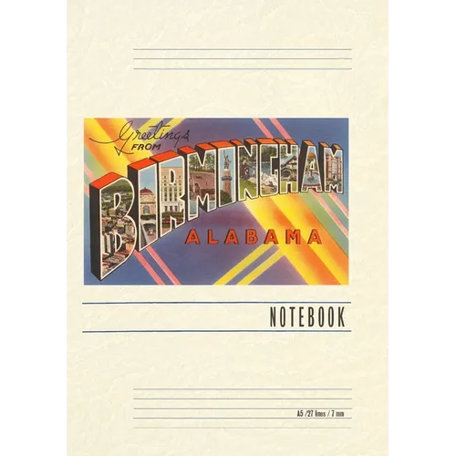 Vintage Lined Notebook Greetings from Birmingham