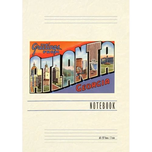 Vintage Lined Notebook Greetings from Atlanta