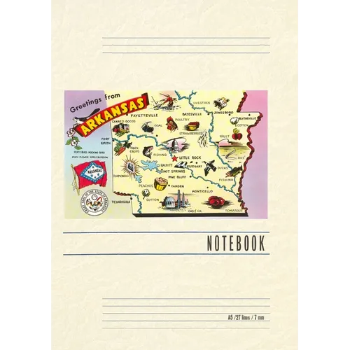 Vintage Lined Notebook Greetings from Arkansas