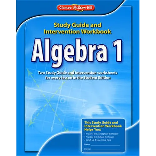Algebra 1 Study Guide and Intervention Workbook