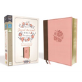 NIV, Journal the Word Bible for Women, Leathersoft, Pink, Red Letter Edition, Comfort Print: 500+ Prompts to Encourage Journaling and Reflection