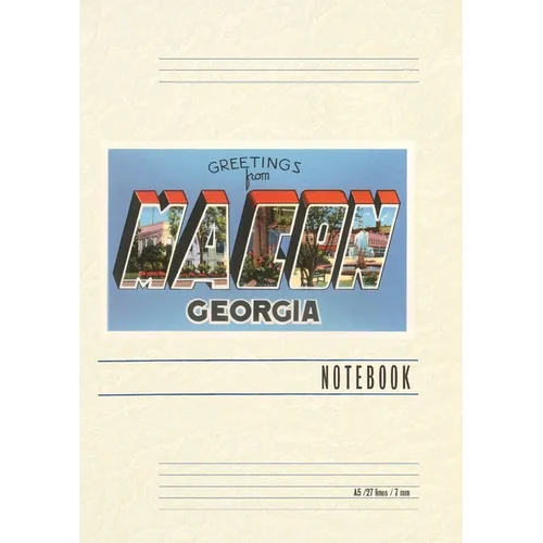 Vintage Lined Notebook Greetings from Macon