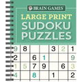 Brain Games - Large Print Sudoku Puzzles (Green)