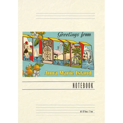 Vintage Lined Notebook Greetings from Anna Maria Island