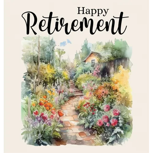 Happy Retirement Guest Book with lined pages (hardback)
