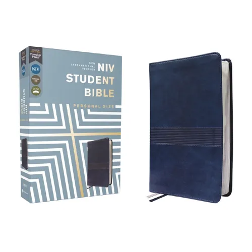 Niv, Student Bible, Personal Size, Leathersoft, Navy, Comfort Print