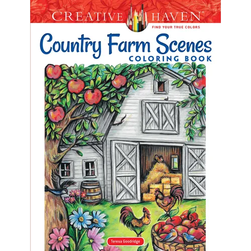 Creative Haven Country Farm Scenes Coloring Book