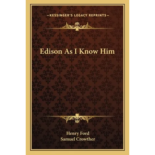 Edison As I Know Him