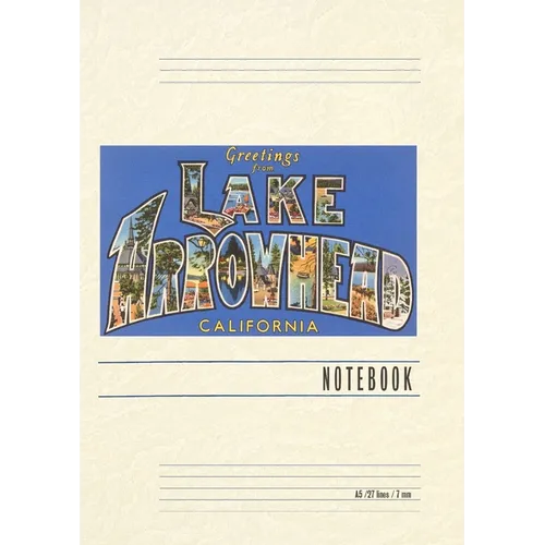 Vintage Lined Notebook Greetings from Lake Arrowhead, California