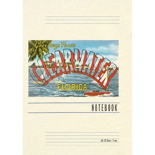 Vintage Lined Notebook Greetings from Clearwater, Florida