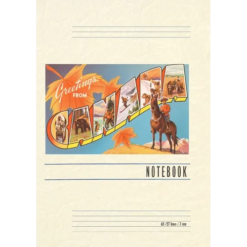 Vintage Lined Notebook Greetings from Canada