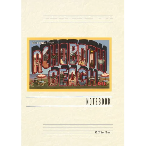 Vintage Lined Notebook Greetings from Rehoboth Beach