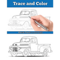 Trace and Color: Classic Trucks: Adult Activity Book