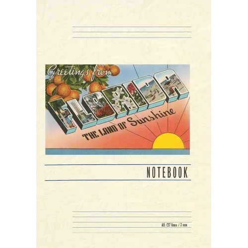 Vintage Lined Notebook Greetings from Florida