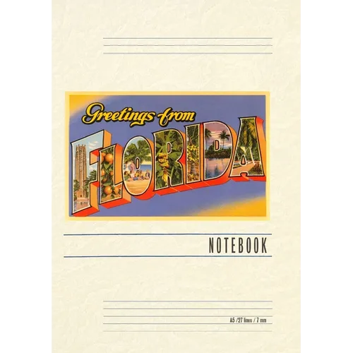 Vintage Lined Notebook Greetings from Florida