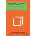 Functionals Of Finite Riemann Surfaces: Princeton Mathematical Series, V16