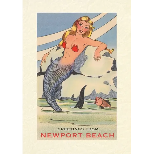 Vintage Lined Notebook Greetings from Newport Beach