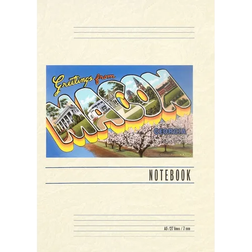 Vintage Lined Notebook Greetings from Macon