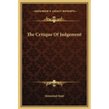 The Critique Of Judgement
