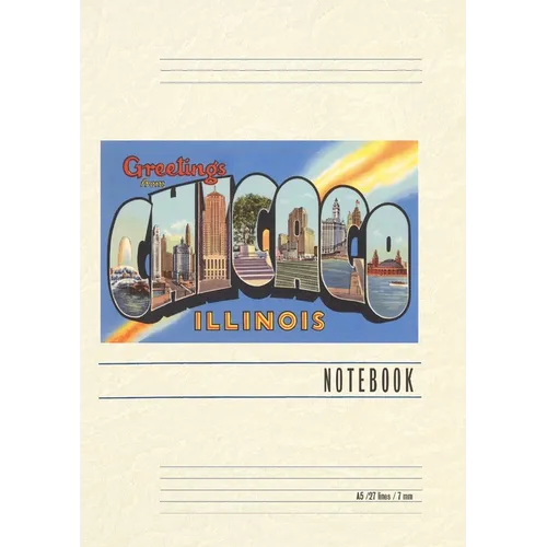 Vintage Lined Notebook Greetings from Chicago, Illinois