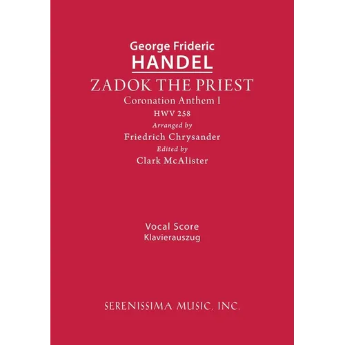 Zadok the Priest, HWV 258: Vocal score