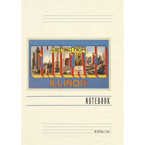 Vintage Lined Notebook Greetings from Chicago, Illinois