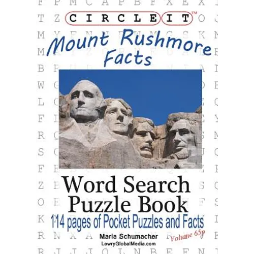 Circle It, Mount Rushmore Facts, Pocket Size, Word Search, Puzzle Book