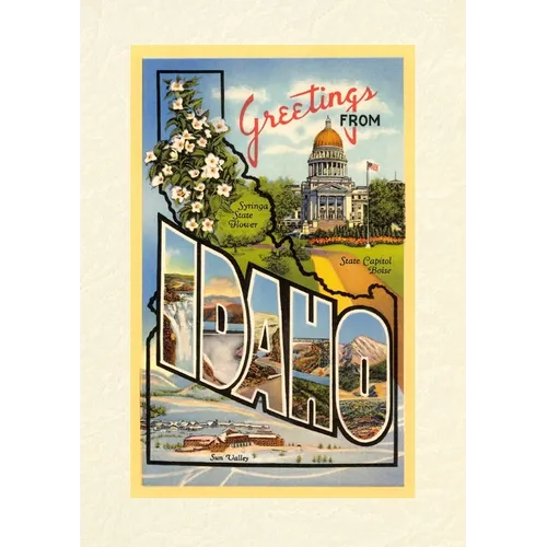 Vintage Lined Notebook Greetings from Idaho
