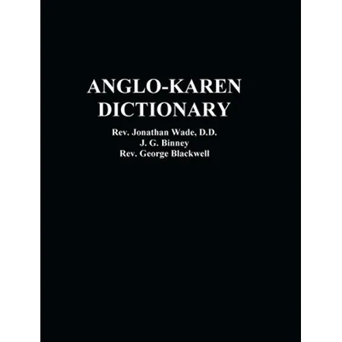 Anglo-Karen Dictionary