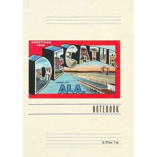 Vintage Lined Notebook Greetings from Decatur