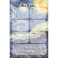 Weekly Planner Notepad: Van Gogh Starry Night, Daily Planning Pad for Organizing, Tasks, Goals, Schedule