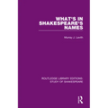 What's in Shakespeare's Names