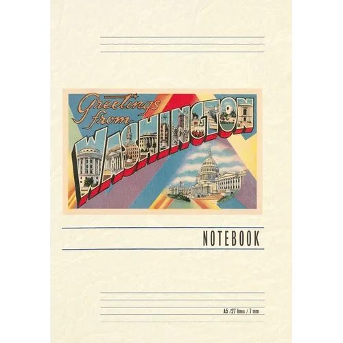 Vintage Lined Notebook Greetings from Washington, DC