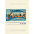 Vintage Lined Notebook Greetings from Peoria, Illinois