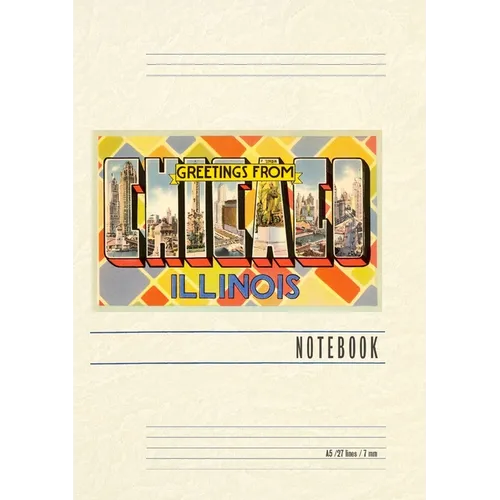 Vintage Lined Notebook Greetings from Chicago, Illinois