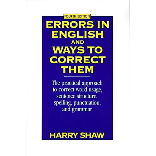 Errors in English and Ways to Correct Them: Fourth Edition